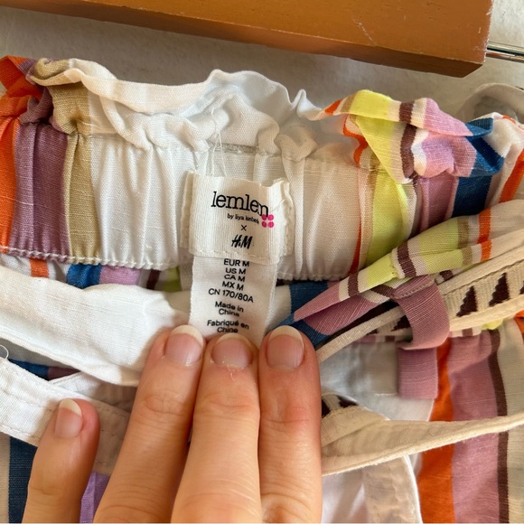 Lemlem x H&M Colorful Belted Linen Cotton Bohemian Short - Picture 5 of 10